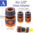 10PCS Garden Hose Adapter with 16mm Quick Stop Water Coupler for Irrigation Tube Connect and Repair Or Extender - Image 2
