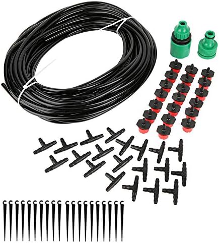20M Micro Drip Irrigation System, Automatic Watering Plant Hose Kit, Self Watering Garden Hose with Timer, Adjustable Drip Hose for Pots Hanging Baskets Greenhouse Plants by Unknown