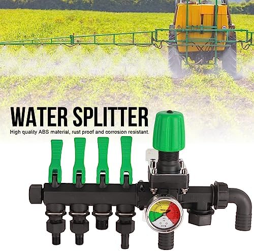 4 Way Garden Hose Splitter, Water Hose Connector with 4 Valves Heavy Duty Water Valve Spigot Adapter for Drip Irrigation Lawns - Image 2