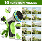 Metal Garden Hose 25 ft Stainless Steel Heavy Duty Water Hose with 10 Function Nozzles Flexible Lightweight Kink-Free Leakproof Sturdy Hoses Pipe 3/4" Brass Fitting for Outdoor Yard Lawn RV - Image 5