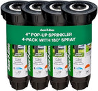 Rain Bird 1804HDPRS Pressure Regulated 4 Inch Pop Up Sprinkler Head 4 Pack by RainBird