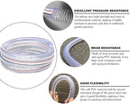 3/4" ID x 1" OD Heavy-Duty Steel Wire Vacuum Suction Hose, PVC High Pressure UV Chemical Resistant Thick Flexible Vinyl Tubing, Bilge Pump Hose,16.4FT - Image 2