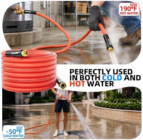 SPECILITE 5-layer 5/8" Hot/Cold Garden Water Hose 75ft, Burst 1200psi - Image 3
