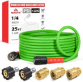 YAMATIC Flexible Pressure Washer Hose 25 FT 1/4", M22-14mm Females by YAMATIC