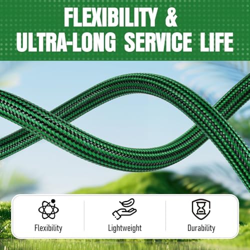 Garden Hose 50 ft, Non-Expanding Lightweight Kink-Free Flexible Water Hose - Image 7