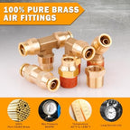 56 Pcs Brass DOT Air Line Fittings kit with Brass Bushings - Image 6