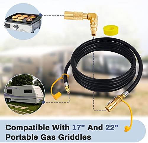 Upgraded 12FT RV Quick Connect Propane Hose for RV to Grill - Image 3