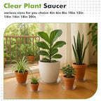 12 Packs 18 Inches Large Clear Plant Saucers for Indoor Outdoor Use Heavy Duty Plastic Plant Trays for Planter Bulk Flower Pot Drip Trays to Catch Water, 4 to 20 Inch - Image 6