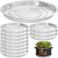 12 Packs 20 Inches Large Clear Plant Saucers for Indoor Outdoor Use Heavy Duty Plastic Plant Trays for Planter Bulk Flower Pot Drip Trays to Catch Water, 4 to 20 Inch by Planterhoma