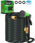 100ft Garden Hose，Non-Expandable Water Hose with 8 Function Spray Nozzle, Burst-Resistant，Kink-Free，Lightweight，Durable & Flexible 3/4" Garden Hose for Gardening, Yard，Lawn, Car Washing by BIGITTA