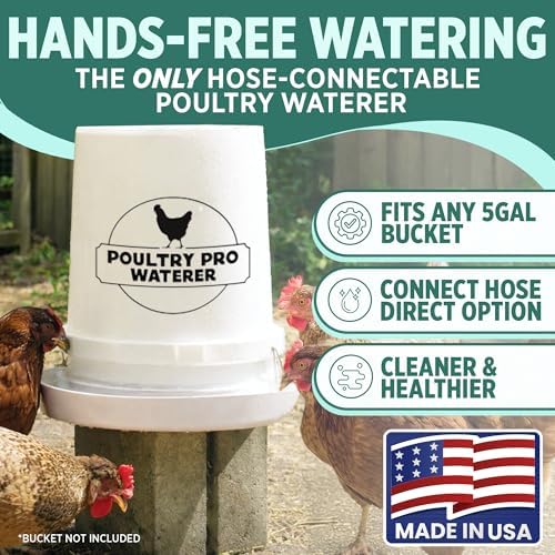 Poultry Pro Chicken Waterer for 5 Gallon Bucket, (Bucket Not Included) - Image 2