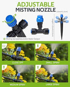 HIRALIY 59FT Drip Irrigation Kit with Water Timer, Quick-Connect - Image 4