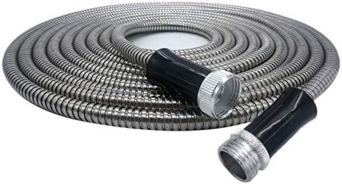 Stainless Steel Hose,Lightweight Metal Garden Flexible Water Hose,Shower Hose 25/50/75/100 FT (50) by Unknown