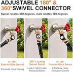 Omont Swivels 180° To 360° Garden Hose Connector Faucet Extender Metal Adjustable Water Hose Adapter Universal Water Hose Connector Fittings - Image 2