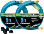 Aeromixer THE HOSE 3/4 Inch Garden Hose 5 Ft 2 Pack Heavy Duty Water Hoses by AEROMIXER