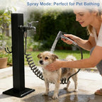 Outdoor Water Column with Faucet, Garden Water Column Freestanding with Spray Gun, Yard Hydrant Stainless Steel, Outdoor Water Spigot with Dual Inlet, for Irrigation Washing (37.4in-2pcs) - Image 3