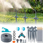32FT 1/4" Drip Irrigation System with Stakes, 360° Adjustable Watering Kit by Unknown