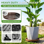 23 inch Plant Saucer Rolling Metal Extra Large Plant Caddy, 600 Lb Capacity - Image 2