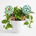 Mosaic Watering Globes 2 Pack Terracotta Self Watering Spike Green by Chonsun