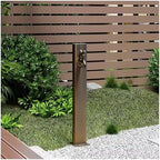 Outdoor Water Faucet Post, Freestanding Courtyard Garden Hose Holder Stand with Brass Faucet, Anti-Freeze Vertical Cylindrical Hydrant Water Feature Fountain for Irrigati（Side） by Unknown