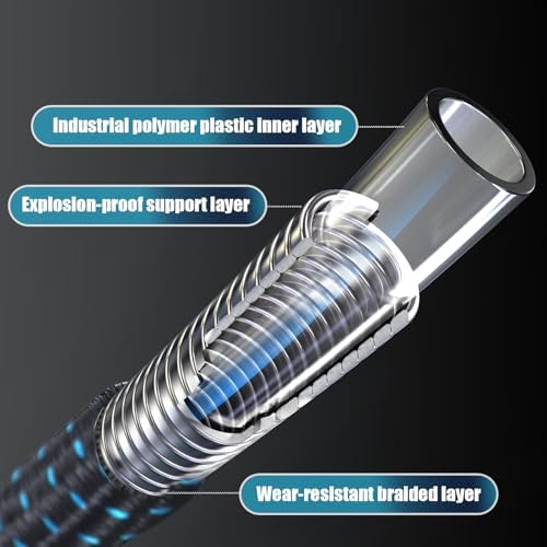 100ft Garden Hose, Flexible Water Hose with 10-Function Nozzle, Lightweight, Kink-Free, Wear-Resistant Outdoor Hose, 3/4" Rustproof Fittings for Yard, Car Wash, Pet - Image 2