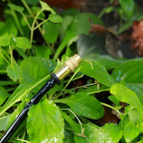 Adjustable Copper Atomizing Nozzles,Brass Spray Nozzle,Low Pressure atomizing Sprayer, Spray Nozzle for Outdoor Cooling Spray System 50pcs Brass Nozzle +8/11 tee - Image 3
