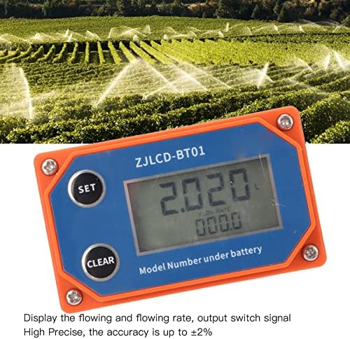 Water Meter, Digital Hose Water Meter, Stainless Steel Garden Hose Meter Measure Gallon/Liter Water Rate for Garden, Fish Pond, Swimming Pool, Farmland Irrigation - Image 3