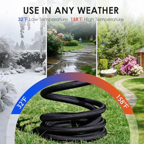 Garden Hose 100 FT, Lightweight Water Hose with 10 Function Nozzle - Image 4