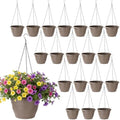 20 Pack Hanging Planter Basket 10 Inch with Drainage Tray by Romooa