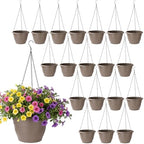 20 Pack Hanging Planter Basket 10 Inch with Drainage Tray by Romooa