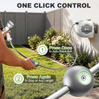 Silvel Automatic Retractable Garden Hose Reel, 1/2" x 110ft Wall Mount, 12V 2.5Ah Battery Powered & Button-type Length Control,Heavy Duty Hose Reel with 10 Pattern Nozzle, Upgraded UV Resistant - Image 4