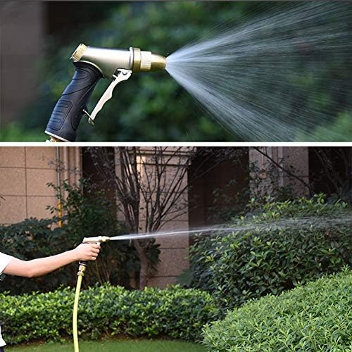 FANHAO Heavy Duty Garden Hose Nozzle, 100% Metal High Pressure Water Spray Nozzle with 4 Adjustable Patterns, Full Brass Nozzle & Non-Slip Comfort Grip for Watering, Car Washing & Pet Showering - Image 2