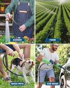 DEWENWILS 5/8" x 75FT Heavy Duty Garden Hose, 300psi Working & 1000psi Burst, Solid Brass 3/4" GHT Fittings, Hot/Cold Water, 5 Layer Construction, Rubber Water Hose for Yard, Garden, Lawn - Image 7