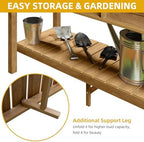DWVO 48x18x30in Raised Garden Bed HDPE, Poly Wood Planter Box Stand,Weather-Resistant Planter Box with Legs, Elevated Garden Bed for Backyard, Patio, Balcony,Brown - Image 5