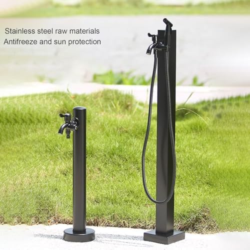 Floor Mounted Faucet Outdoor Water Pipe Vertical Fountain Irrigation Column,Large Outdoor Stainless Steel Water Column - Freestanding Faucet for Garden Irrigation & Watering, Durable Antifre - Image 5