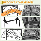 Garden Hose Holder Stand with 4 Ground Spikes, Black - Image 4