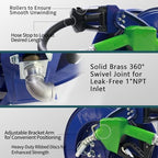 Fuel Hose Reel,Fuel nozzle,Fuel Hose Swivel,3/4" X 33' Retractable Diesel Hose Reel,Heavy-duty Industrial Settings. Max 300 PSI,Spring Rewind Mechanism Ease of Use for Farm Ships Vehicles - Image 5