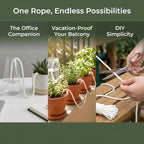 YARNOW 2pcs Self-Watering Cotton Wicks for Planter - 0.2'' X 164Feet DIY Indoor Plant Wicking Rope Automatic Watering Cord for Hydroponic Pots - Image 7