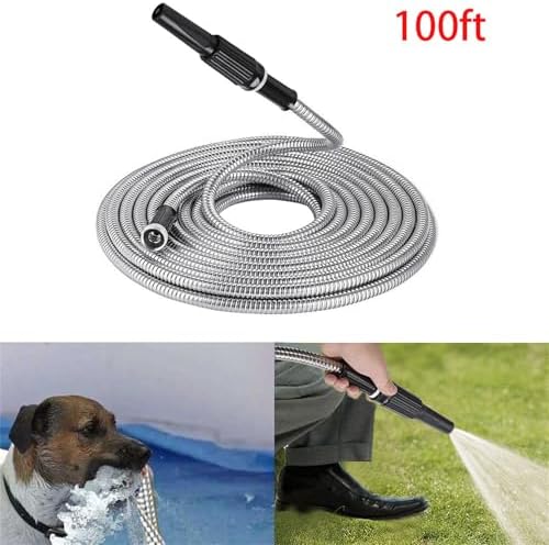 HOSTIC 100 FT 304 Stainless Steel Hose Flexible Lightweight Metal Garden Hoses Portable water pipe Suitable for Indoor and Outdoor - Image 4