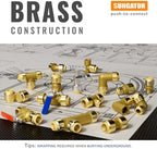 SUNGATOR 3/4 Inch Coupling, Push Pex Fittings 3/4 Inch, Brass, 12-Pack - Image 6