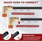 90° Swivel Male Elbow, 3/4" Tube x 3/4" NPT, DOT Approved 5PCS - Image 3