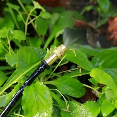 Adjustable Flow Brass Spray Nozzle + Connector Drip Irrigation Nozzle Outdoor Botanical Garden Courtyard Greenhouse Cooling Spray System 50pc Copper Nozzle - Image 7
