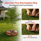 4-Pack 15 Gallon Tree Watering Bags and Rings, Slow Release Automatic Drip Irrigation with Adjustable Flow Valve, Deep Root Watering for Newly Planted Trees and Shrubs - Image 4