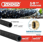 25FT 5/8-Inch Soaker Hose, Flexible with Solid Brass Connector, Leak-Resistant Watering System for Gardens & Vegetable Beds - Image 3