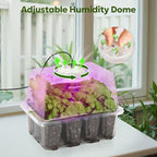 MIXC 6 Pack Seed Starter Kit with Grow Light, Humidity Dome, Transparent - Image 5