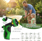 Non-Expandable Garden Hose 75 FT, Heavy-Duty & Flexible Water Hose with 10-Function Nozzle, Kink-Free & Leak-Proof Design, Ultra Lightweight Portable Yard Hose for Lawn, Car, Outdoor Use - Image 4