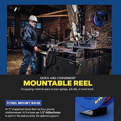 Goodyear Retractable Welding Hose Reel, 1/4" x 50 ft, 300 PSI - Image 6