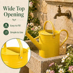 1 Gallon Metal Watering Can for Indoor Outdoor Plants, Sunflower Yellow - Image 4
