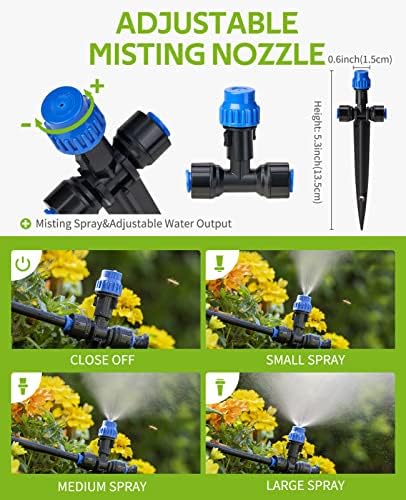 HIRALIY 118FT Drip Irrigation Kit, Quick-Connect Garden Watering System - Image 3