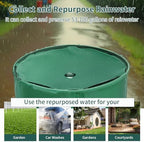 Collapsible Rain Barrel, 100 Gallon Portable Water Storage Container, Rainwater Collection System Water Tank to Collect Rainwater from Gutter, Downspout Water Catcher with Spigots & Filter - Image 4
